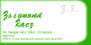 zsigmond racz business card