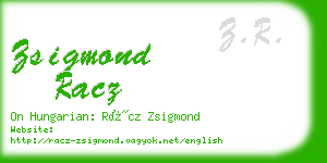 zsigmond racz business card